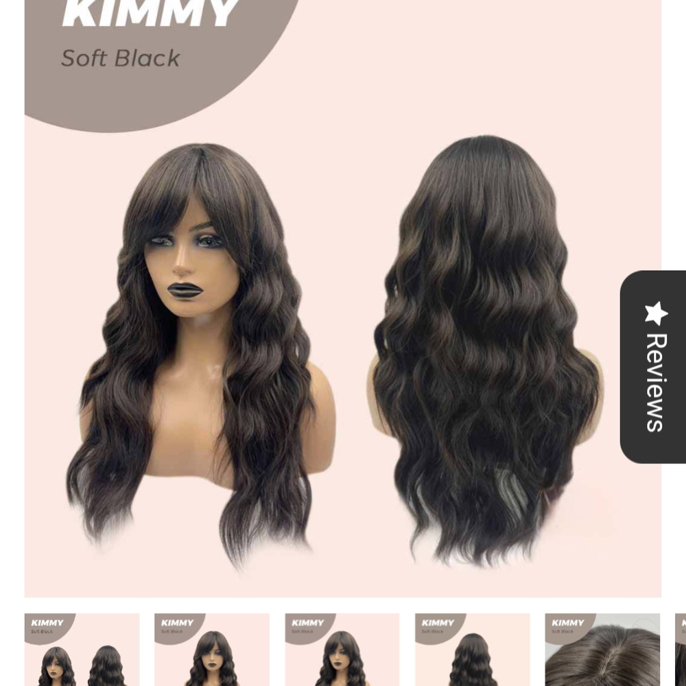 JB Extensions Kimmy Soft Black Long Wavy Wig